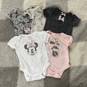 5-Piece Disney Newborn Minnie Mouse Onesie Bundle